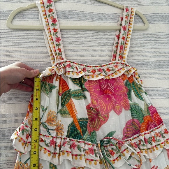 Farm Rio Macaw Bloom ruffle dress size small - Picture 11 of 11
